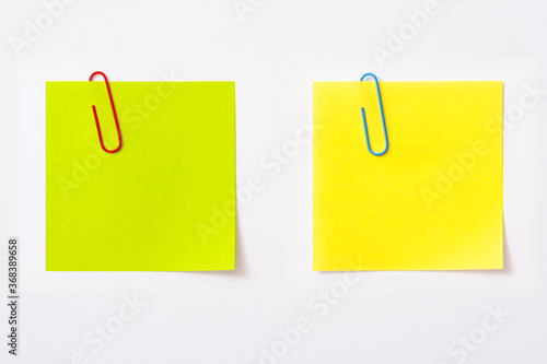 Memo notes with paper clip 