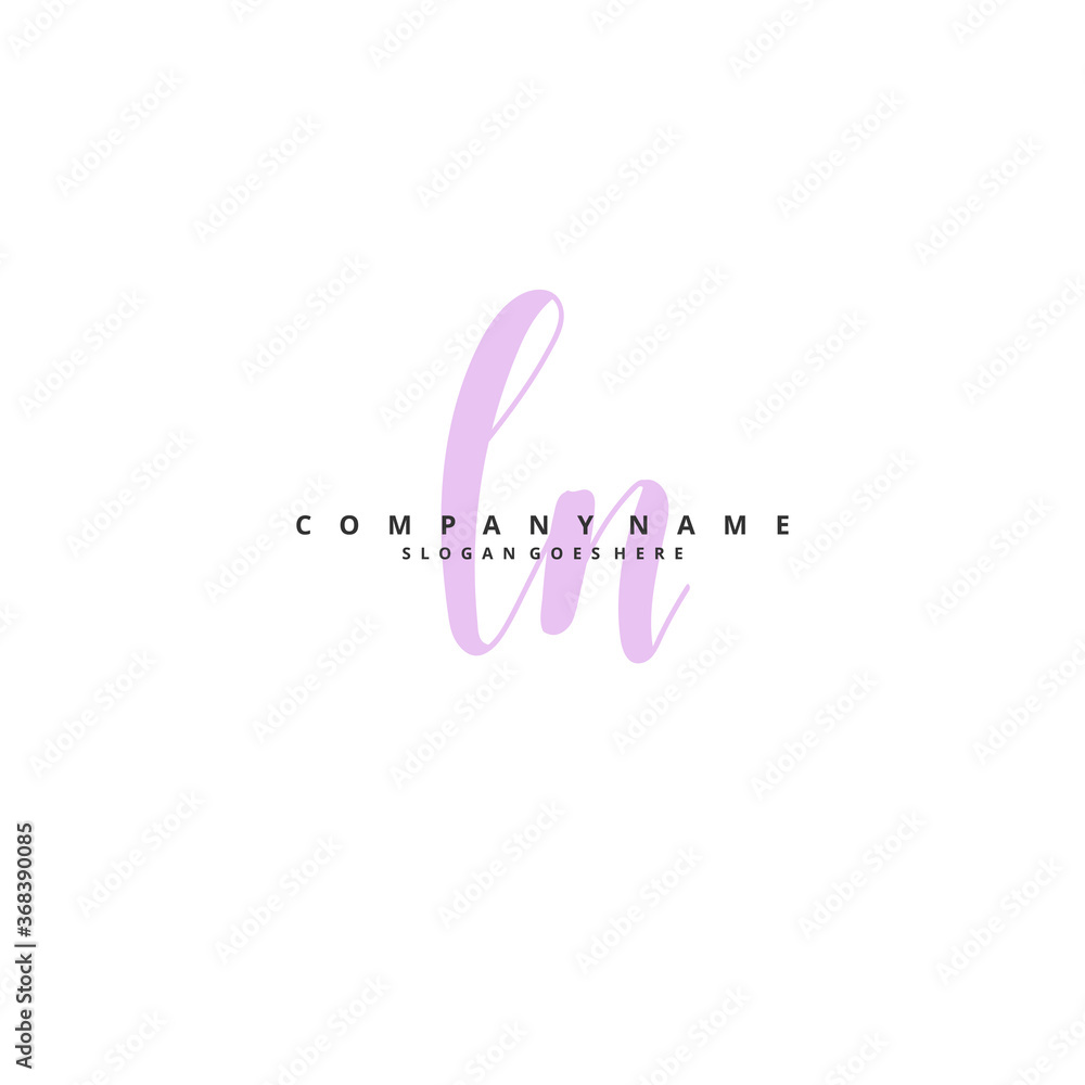 L N LN Initial handwriting and signature logo design with circle. Beautiful design handwritten logo for fashion, team, wedding, luxury logo. L N LN Initial handwriting and signature logo design with circle. Beautiful design handwritten logo for fashion, team, wedding, luxury logo.