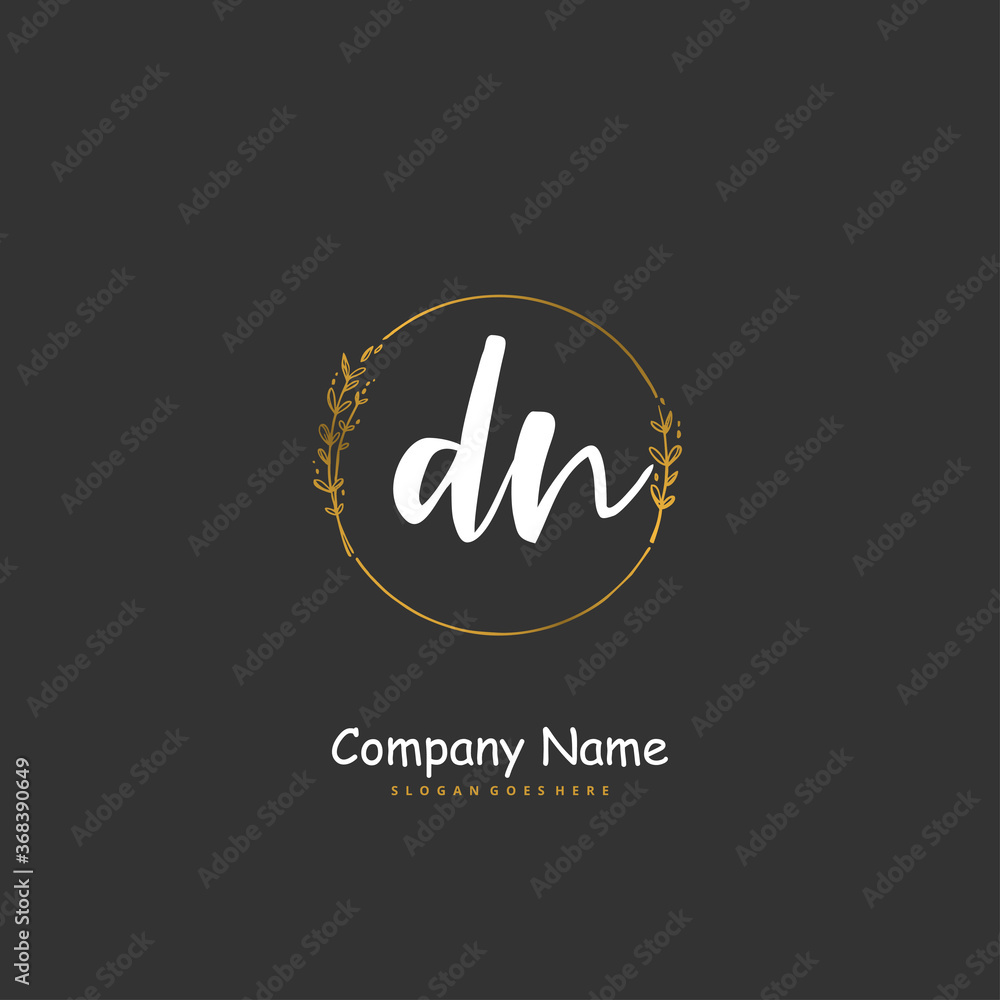 D N DN Initial handwriting and signature logo design with circle. Beautiful design handwritten logo for fashion, team, wedding, luxury logo. D N DN Initial handwriting and signature logo design with circle. Beautiful design handwritten logo for fashion, team, wedding, luxury logo.