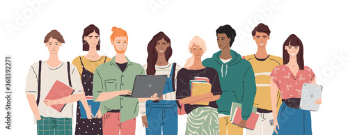 College Student Character Illustration