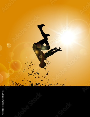 A Man Somersaulting On The Field