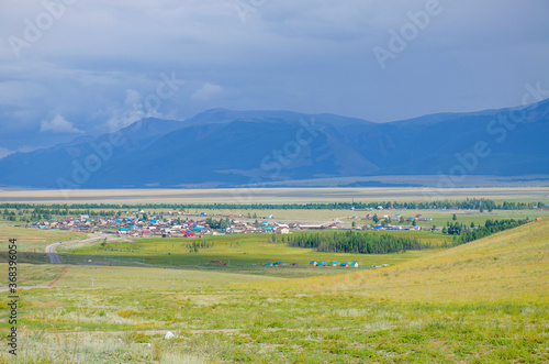 Altai Mountains and holiday home beautiful landscape of Russia 