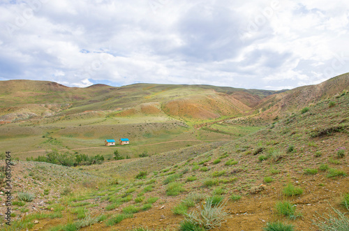 Altai Mountains and holiday home beautiful landscape of Russia 