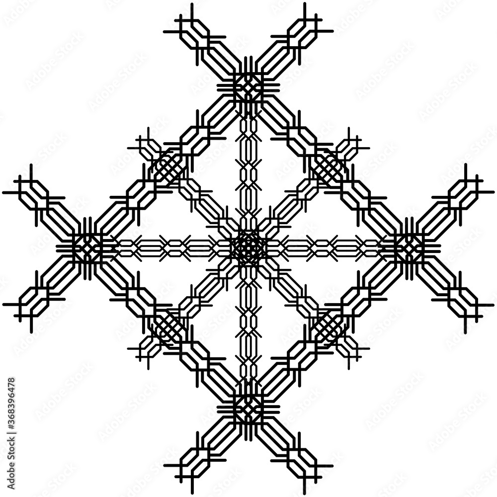 Variants of a braided pigtail pattern made on grid cells on a white background. The pattern resembles the shape of a knitted pigtail, and makes up squares, circles, and other geometric shapes
Variants of a braided pigtail pattern made on grid cells on a white background. The pattern resembles the shape of a knitted pigtail, and makes up squares, circles, and other geometric shapes