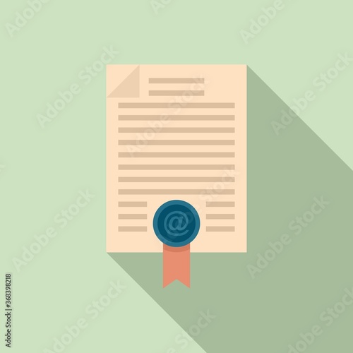Online loan document icon. Flat illustration of online loan document vector icon for web design