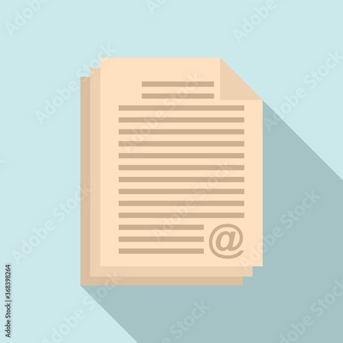 Online loan document stack icon. Flat illustration of online loan document stack vector icon for web design