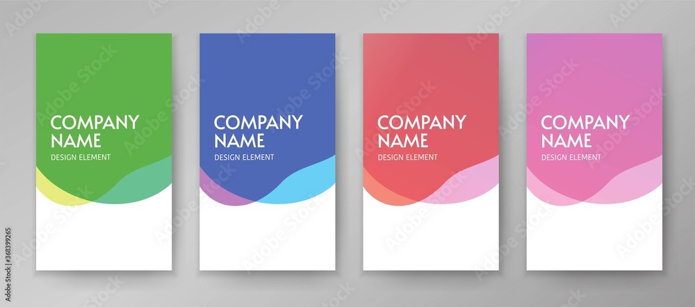 Abstract liquid fluid shapes elements design, brochure leaflet business cards template backgrounds design, modern booklet cover page and flyer banners, copy space text vector green blue red colorful