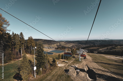 cable car in the mountains