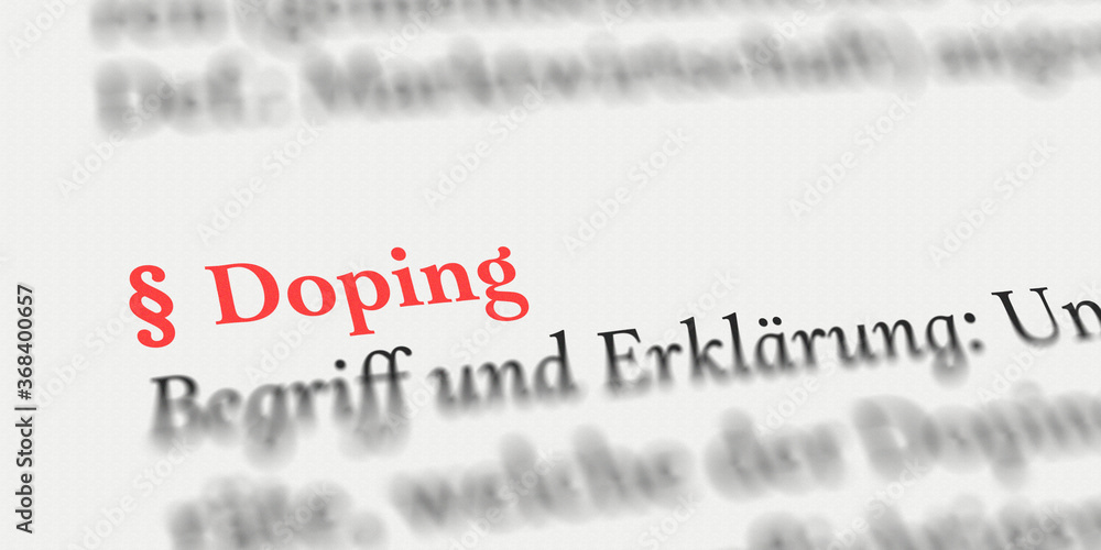 Doping rechtlich erklärt Stock Illustration | Adobe Stock