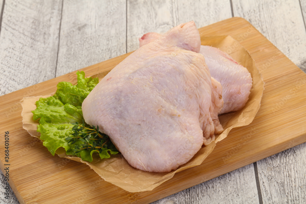 Raw chicken hip