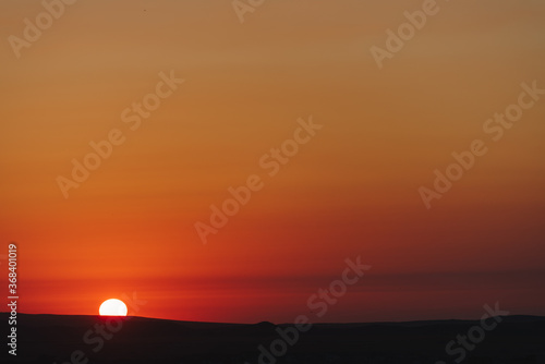 sunset in the mountains