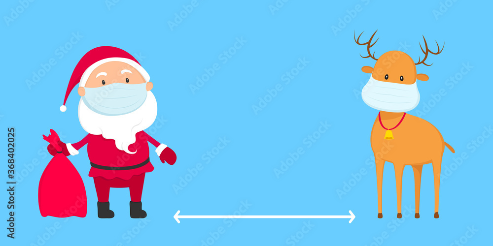 KEEP DISTANCE poster. Vector illustration. Stock Vector | Adobe Stock