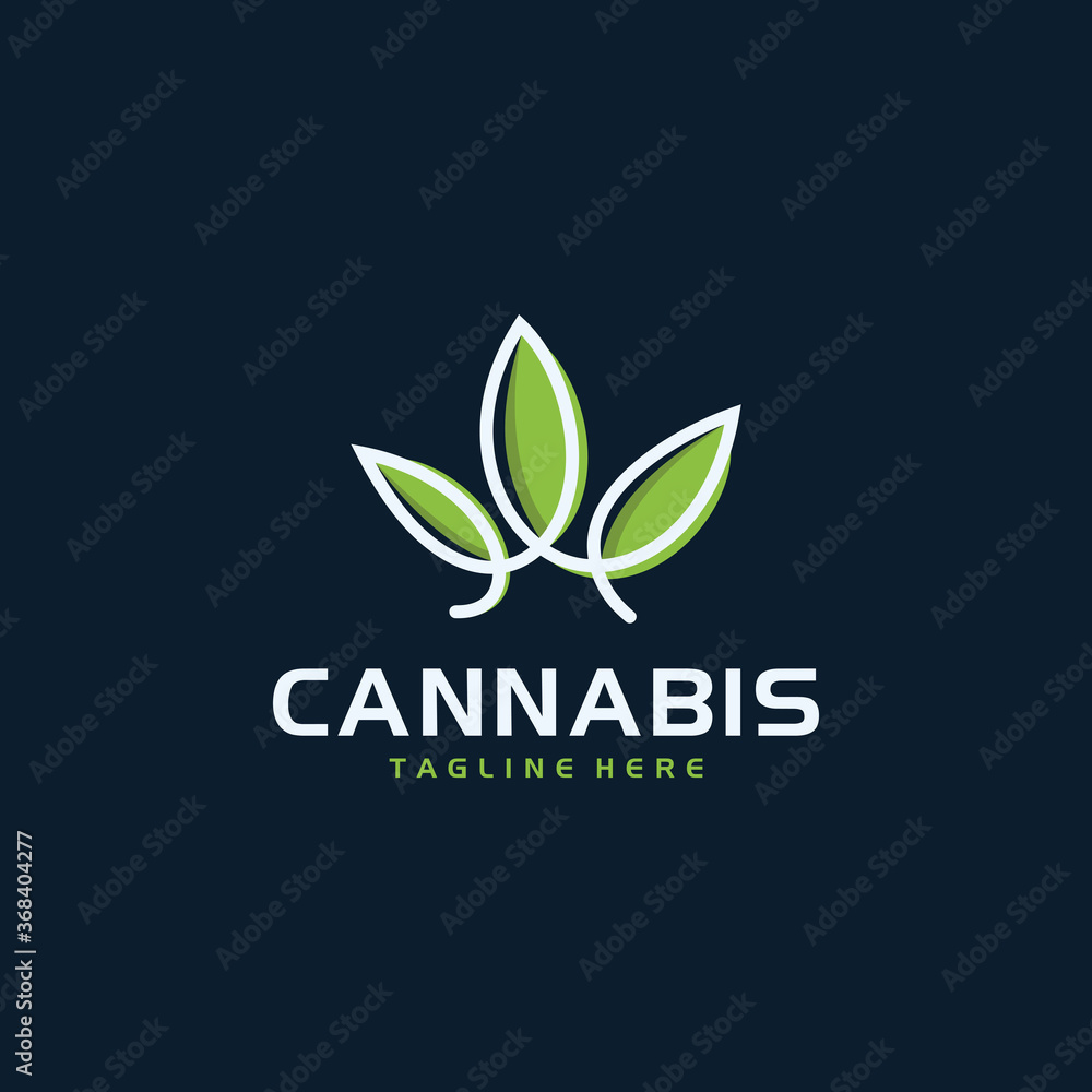 cannabis leaf logo design vector template cannabis leaf logo design vector template