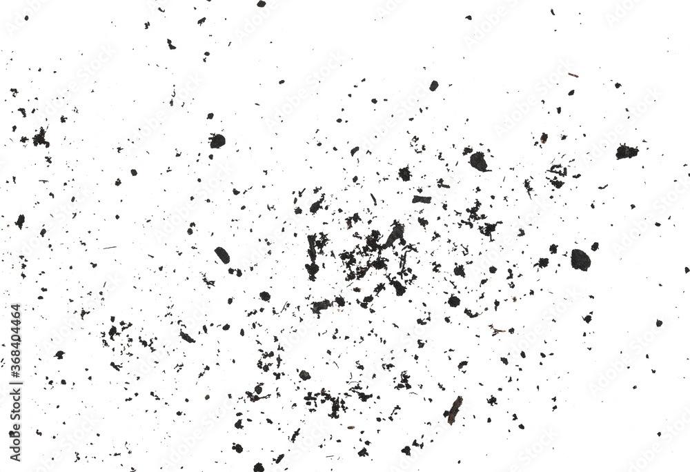 Dirt dust pile texture isolated on white background, top view Dirt dust pile texture isolated on white background, top view