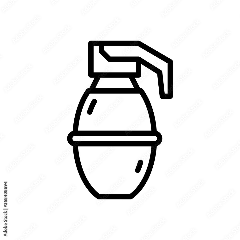 grenade icon isolated on white background. vector illustration in line style. EPS 10 grenade icon isolated on white background. vector illustration in line style. EPS 10