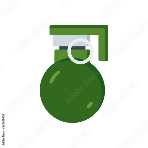 grenade icon in flat style isolated on white background. EPS 10