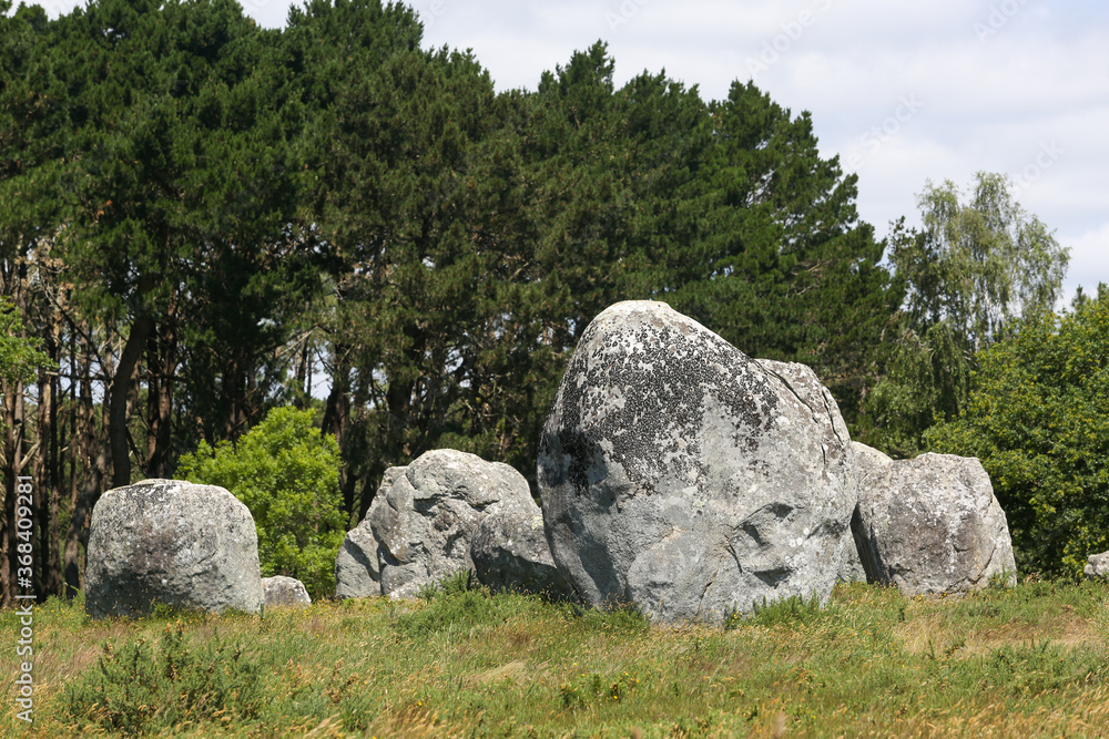 alignment of Carnac in a French Brittany