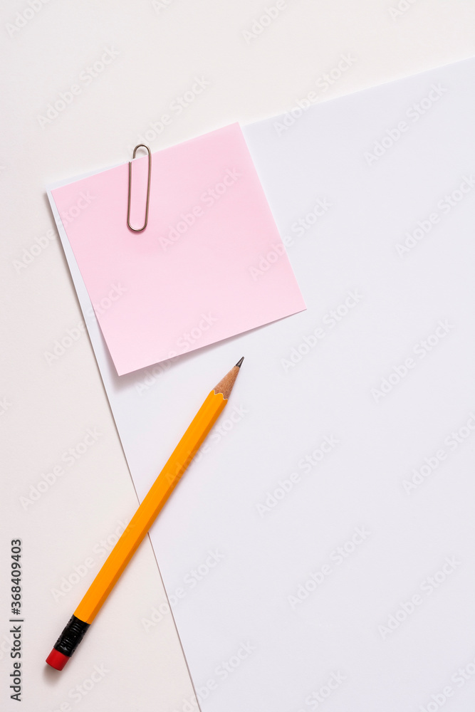 Blank paper memo with clip on white background
Blank paper memo with clip on white background