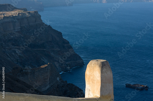 Churches and buildings in Santorini island photo