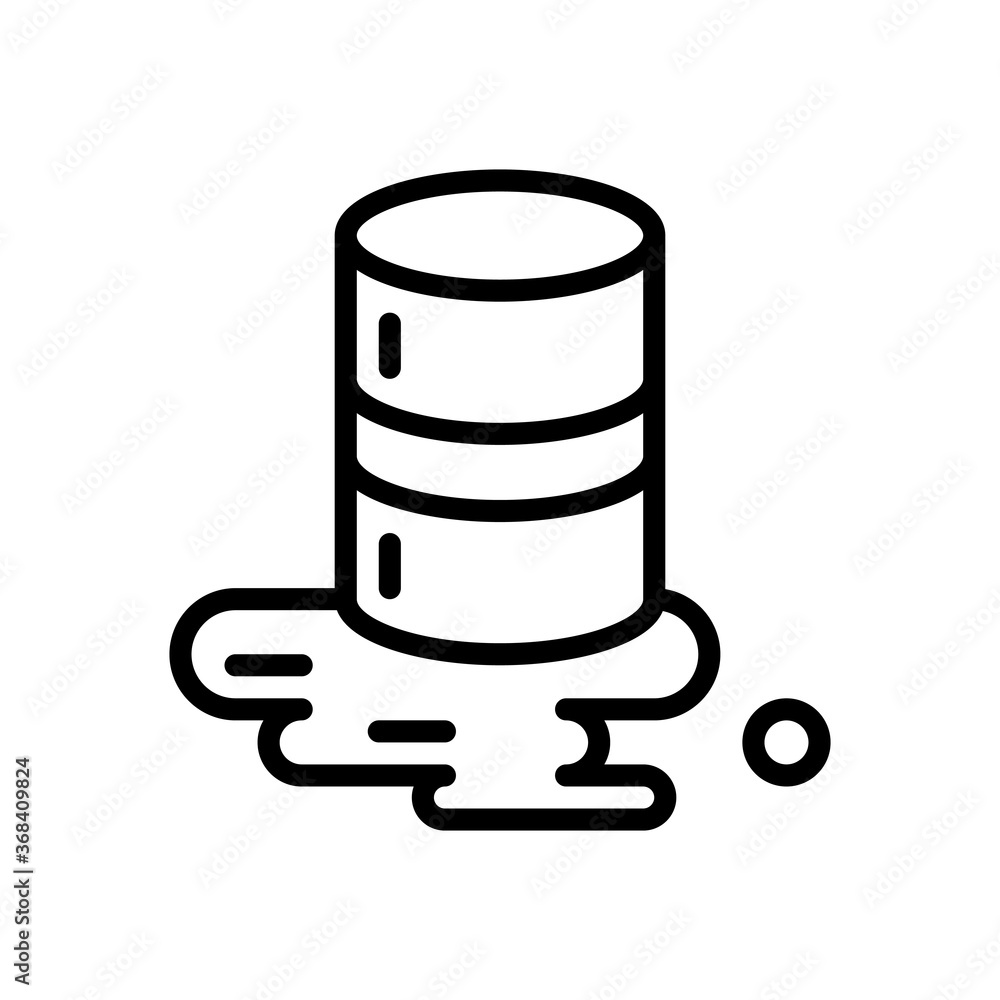 oil barrel icon isolated on white background. vector illustration in line style. EPS 10 oil barrel icon isolated on white background. vector illustration in line style. EPS 10