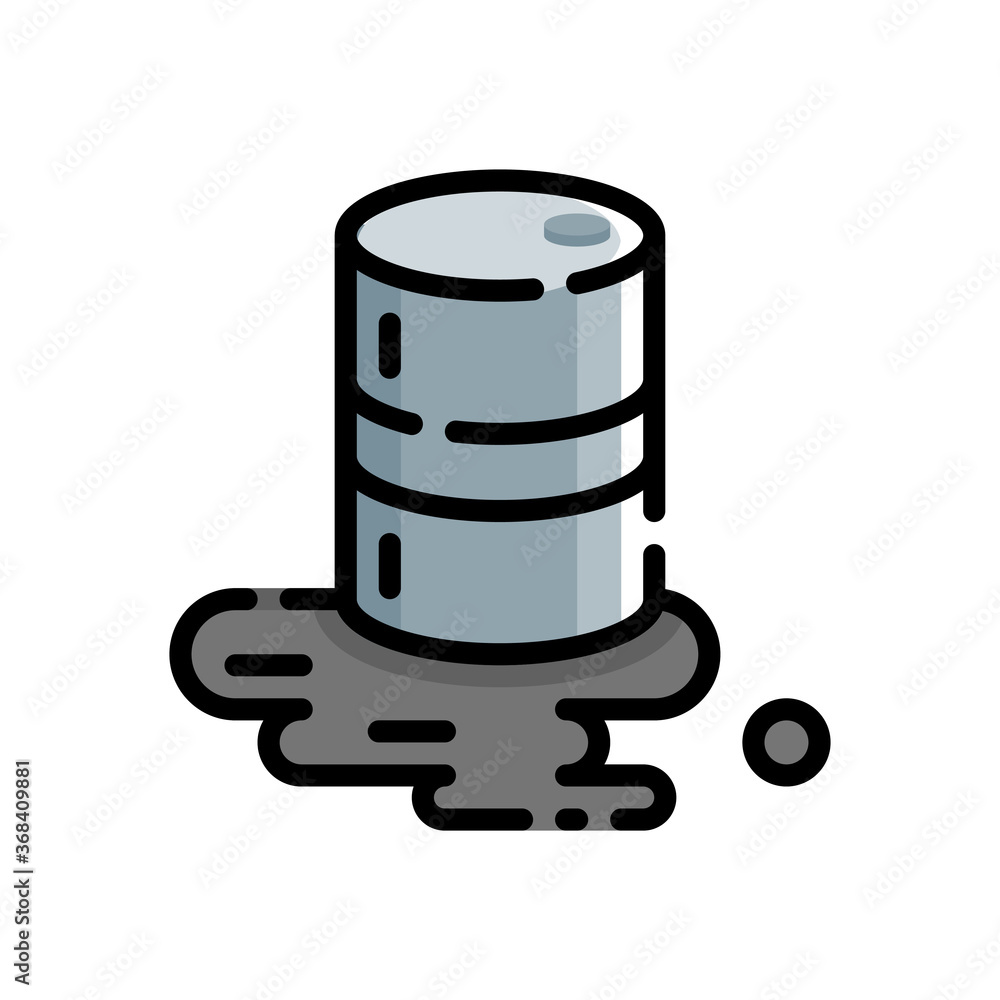 oil barrel icon isolated on white background. vector illustration in filled line style. EPS 10 oil barrel icon isolated on white background. vector illustration in filled line style. EPS 10