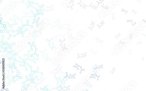 Light Blue  Red vector background with forms of artificial intelligence.