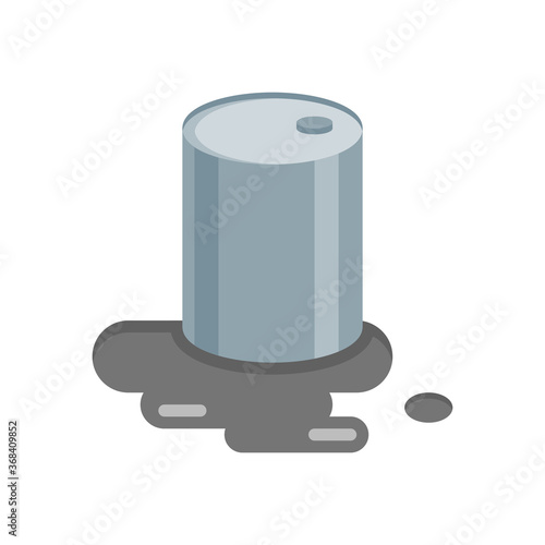 oil barrel icon isolated on white background. vector illustration in flat style. EPS 10