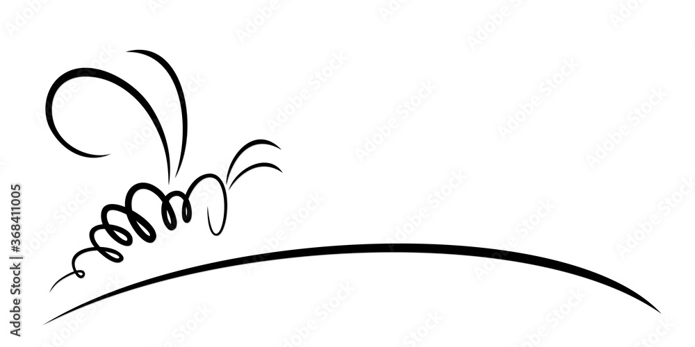 Symbol of a wild stylized bee. Symbol of a wild stylized bee.