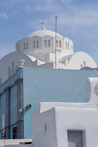 Streets Churches and buildings in Santorini island