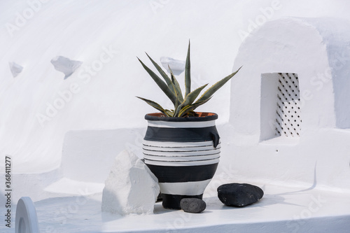 Churches and buildings in Santorini island photo