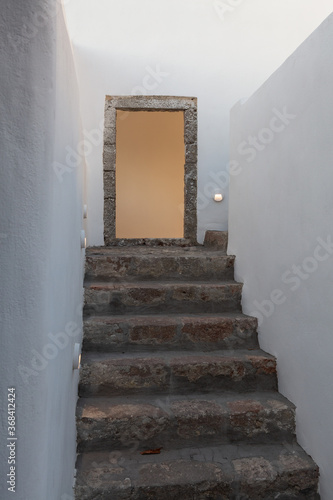 Churches and buildings in Santorini island photo