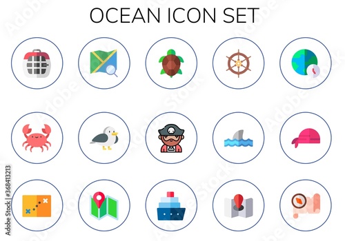 ocean icon set