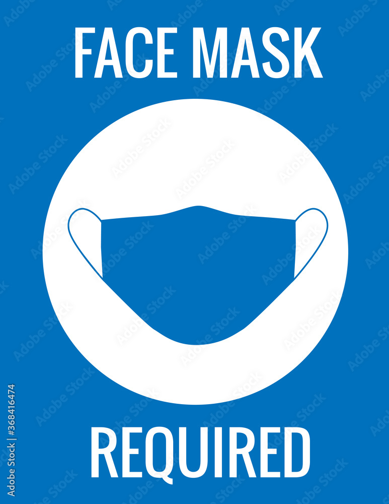 Signage Face Mask Required. Stock Vector Adobe Stock
