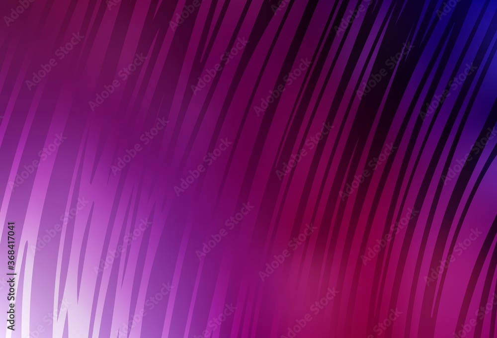 Dark Purple, Pink vector backdrop with wry lines.