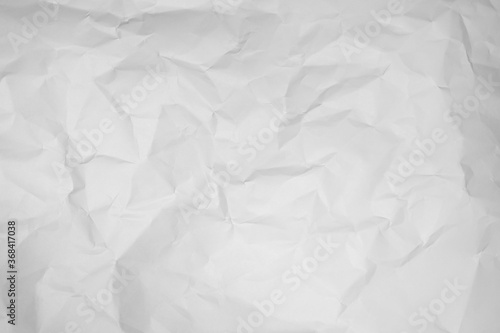 White crumpled paper texture background. 