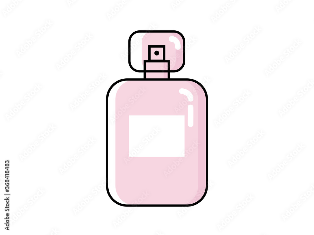 Perfume bottle vector illustration. Pink perfume bottle vector design. Perfume bottle vector illustration. Pink perfume bottle vector design.