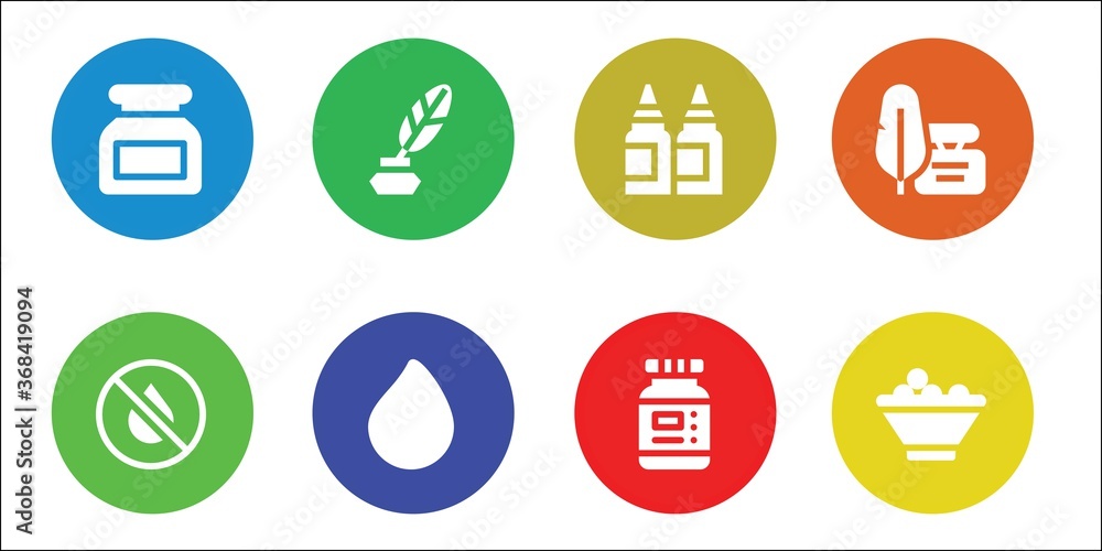 Fototapeta premium Modern Simple Set of various Vector filled Icons