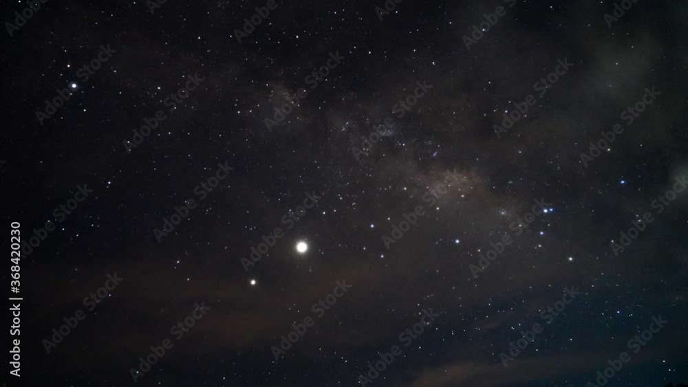 Time lapse milky way In the sky of Thailand Time lapse milky way In the sky of Thailand