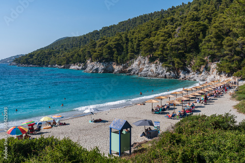 Obraz na plátně Kastani beach in Skopelos island is the filming location of Mamma Mia movie