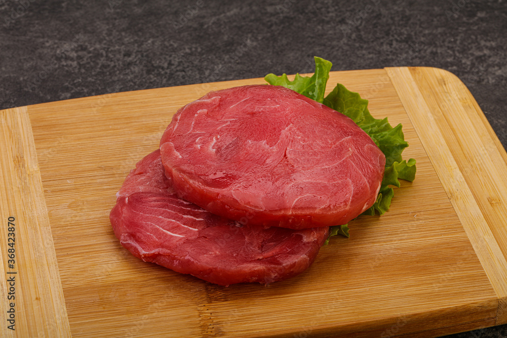 Raw tuna steak for grill