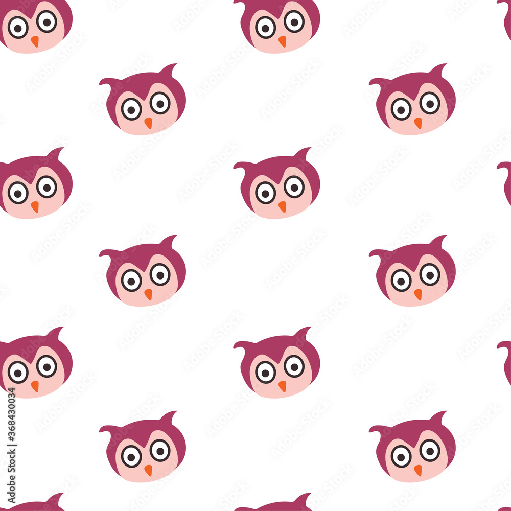 Seamless pattern animals vector with cute pastel color background. for fabric print, textile, gift wrapping paper