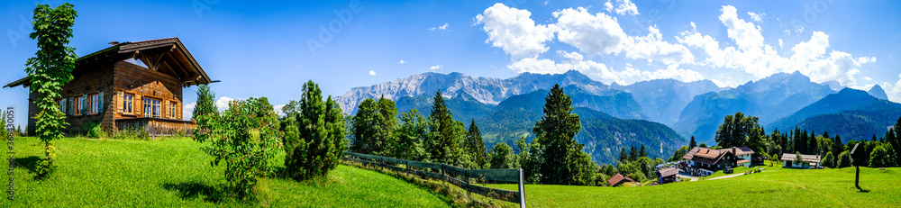 landscape at the wetterstein mountains - bavaria