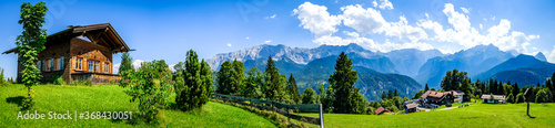 landscape at the wetterstein mountains - bavaria photo