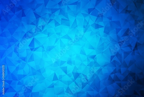 Dark BLUE vector abstract polygonal background.
