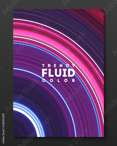 Vector cover design template with gradient color warped lines. Dynamic minimalistic illustration. Modern abstract colorful background for poster, brochure, presentation, magazine etc.