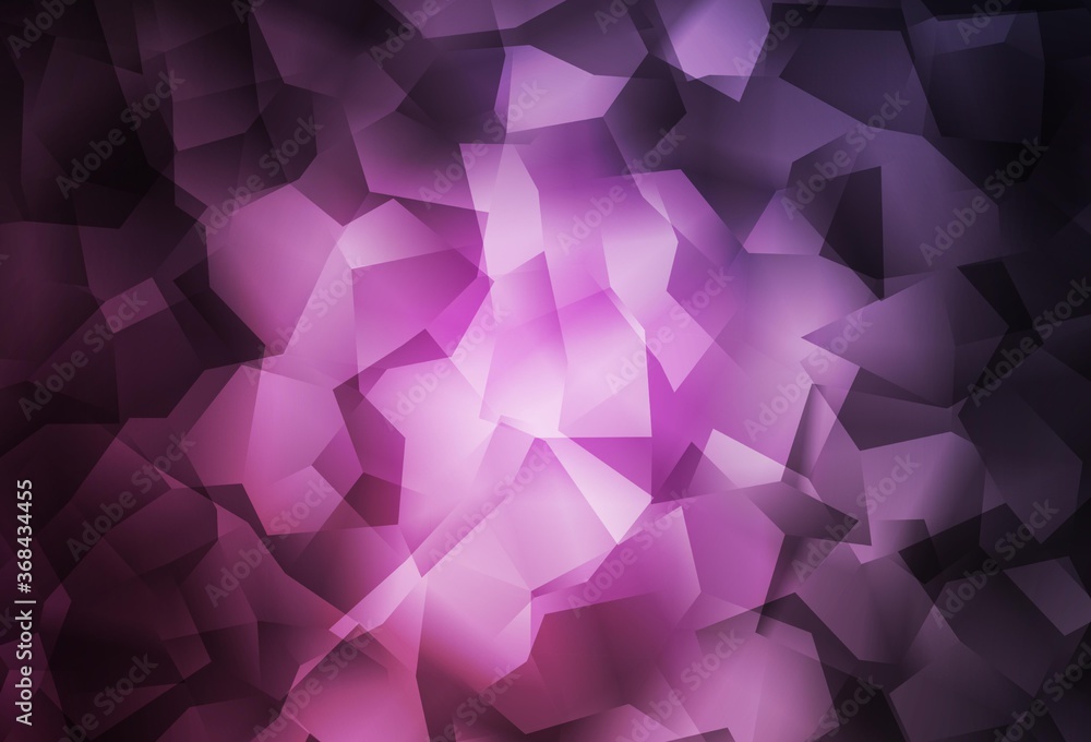 Obraz premium Dark Pink vector polygon abstract background.