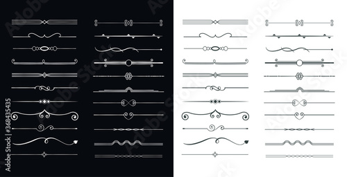 mega set of floral dividers frames elements collection