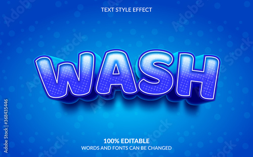 Editable Text Effect, Wash Text Style