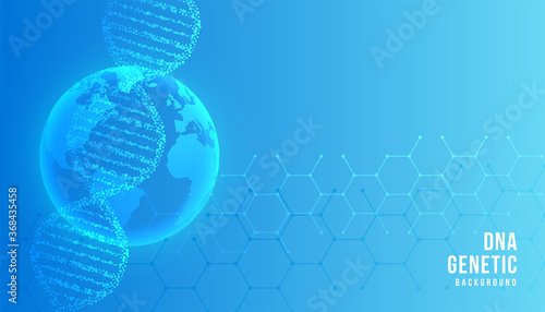 dna background in blue medical and healthcare style