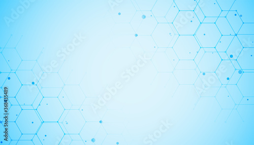 medical and healthcare background in blue color
